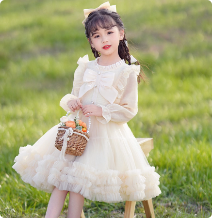 春秋款女童2025新款长袖时尚洋气连衣裙中大童秋季超仙甜美公主裙
