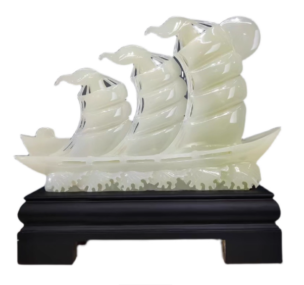 天然阿富汗玉石摆件客厅书房玄关招财镇宅创意礼品