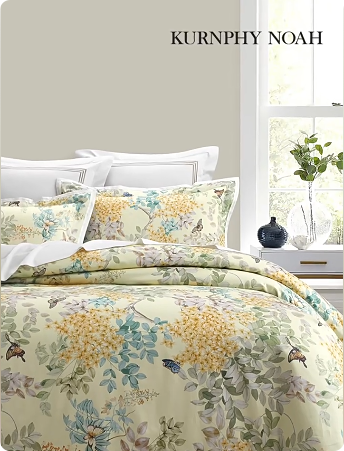 进口全棉140支埃及棉印花四件套高端床上用品纯棉简约被套床单款